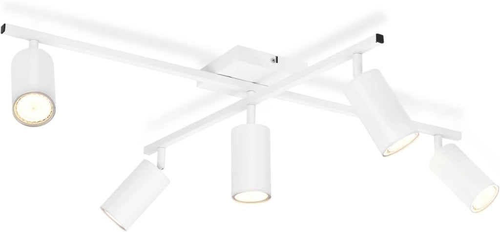 ZMH Faretto da soffitto 5 fiamme bianco GU10 faretti lampada da soffitto per camera da letto