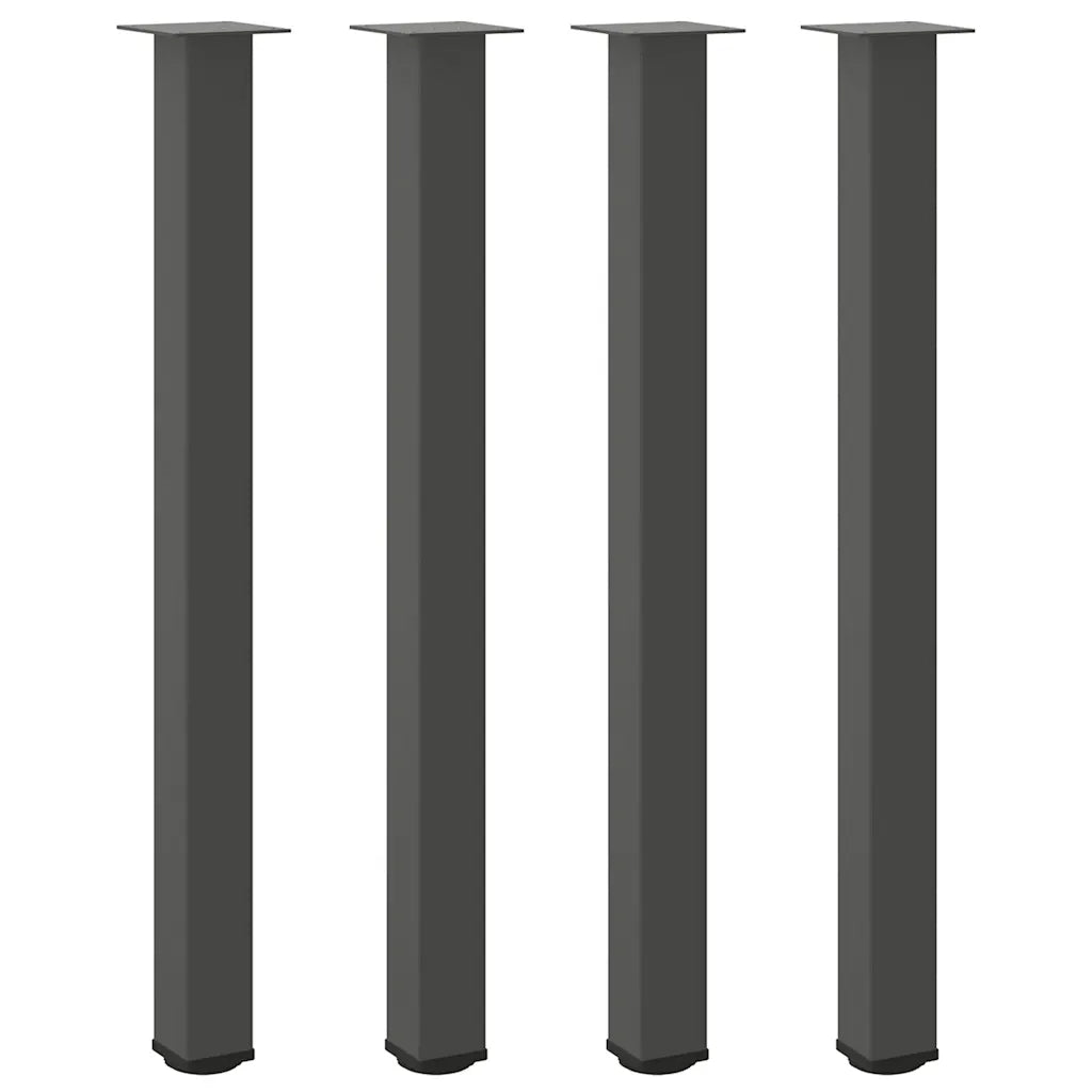 vidaXL Gambe per tavolo da bar 4 pz Antracite 110-112 cm Acciaio
