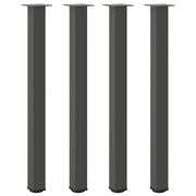 vidaXL Gambe per tavolo da bar 4 pz Antracite 110-112 cm Acciaio
