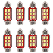 8 Pezzi Lampada Led Siluro 36mm Canbus T11 SV8.5 C5W C10W 12 SMD 4014 12V 1.8W 180lm Bianco Freddo 6500K