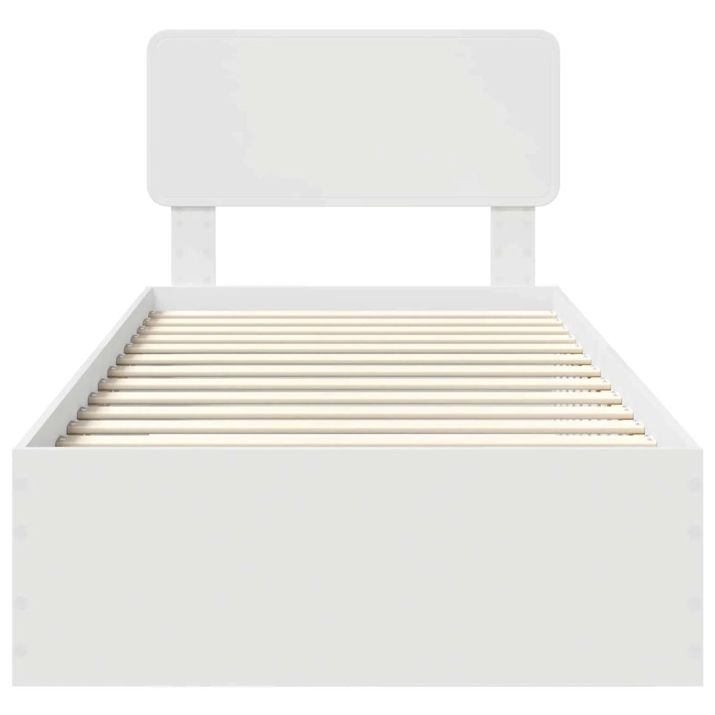 Struttura del letto Bianco 90 x 190 cm Legno multistrato