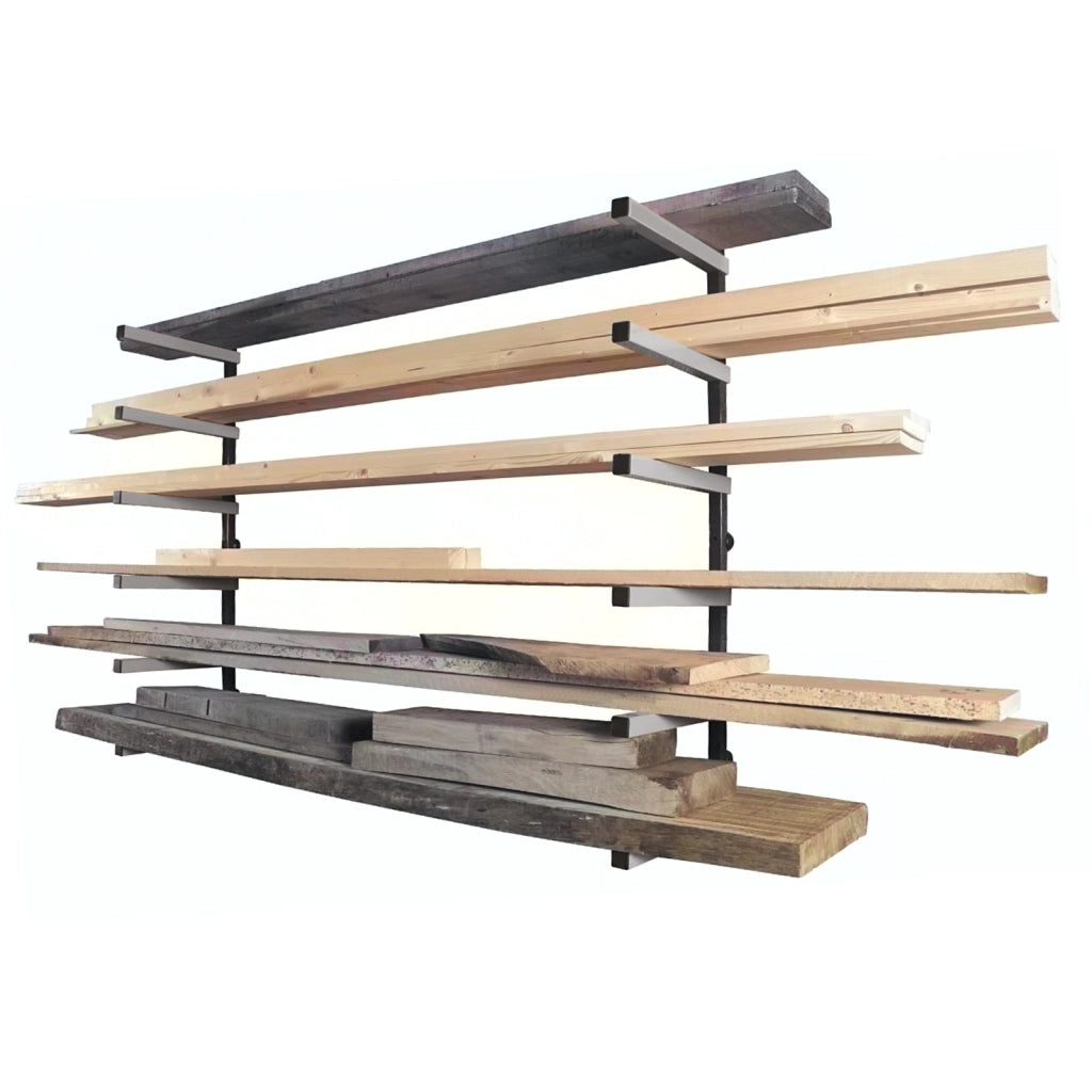 Scaffale in metallo con bracci a sbalzo 6 piani max 300 kg per legno e carichi pesanti