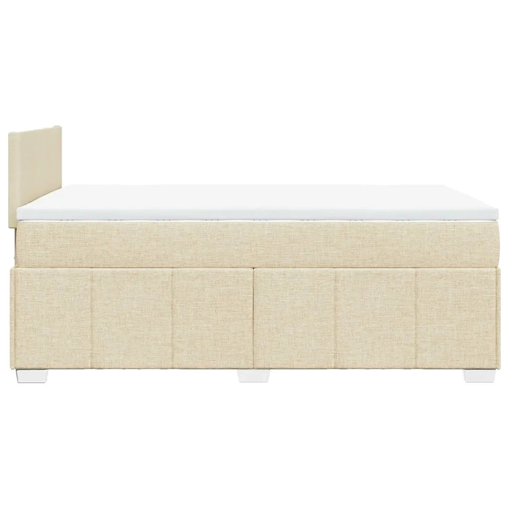 Giroletto a Molle con Materasso Crema 120x200 cm in Tessuto 3287033