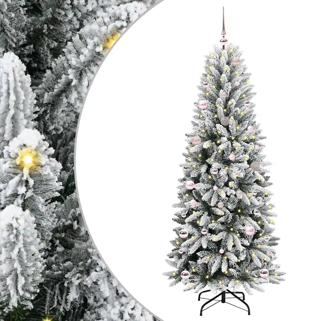 Albero di Natale | Decorazioni natalizie artificiale con 150 LED Bianco 150 cm