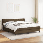 Giroletto a Molle con Materasso Marrone Scuro 160x200cm Tessuto cod mxl 41226