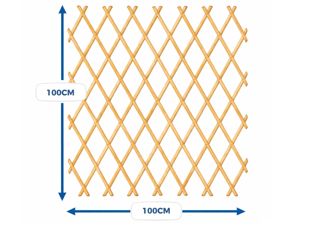 Traliccio Estensibile In PVC Per Piante Rampicanti Recinzione Giardino Balcone - 100x100 - Bianco