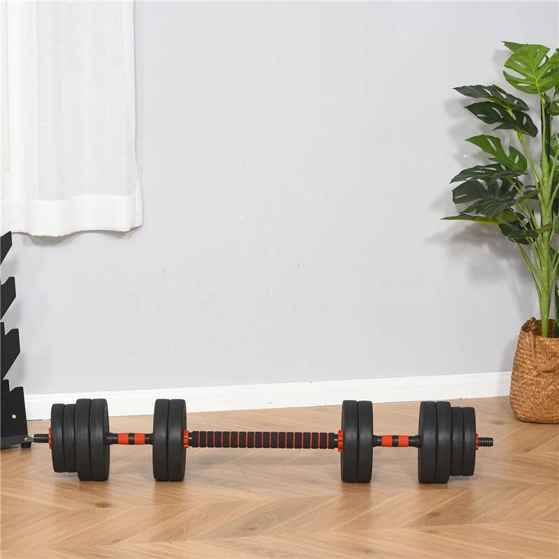SET 2 IN 1 BILANCIERI E MANUBRIO COMPONIBILE 25 KG