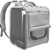Zaino per Cane - Sacca per Cani - Grigio - fino a 15 kg - 30 x 35 x 40 cm