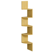 Mensola angolare da parete con 5 ripiani sospesi 20 x 20 x 126 cm per cucina camera da letto soggiorno ufficio piante CD decorazioni souvenir beige 12_0005629