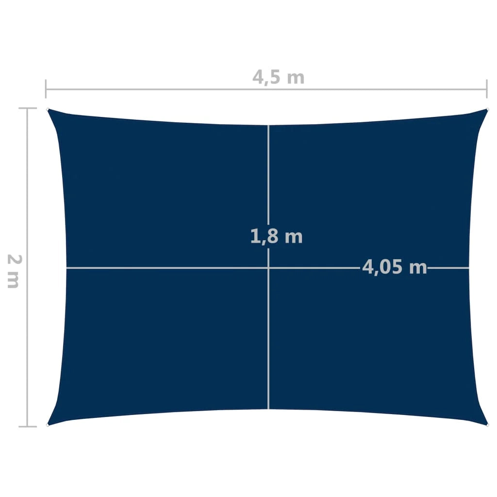 Vela ombreggiante/ombrellone rettangolare in tessuto Oxford 2 x 4,5 m blu 02_0009619