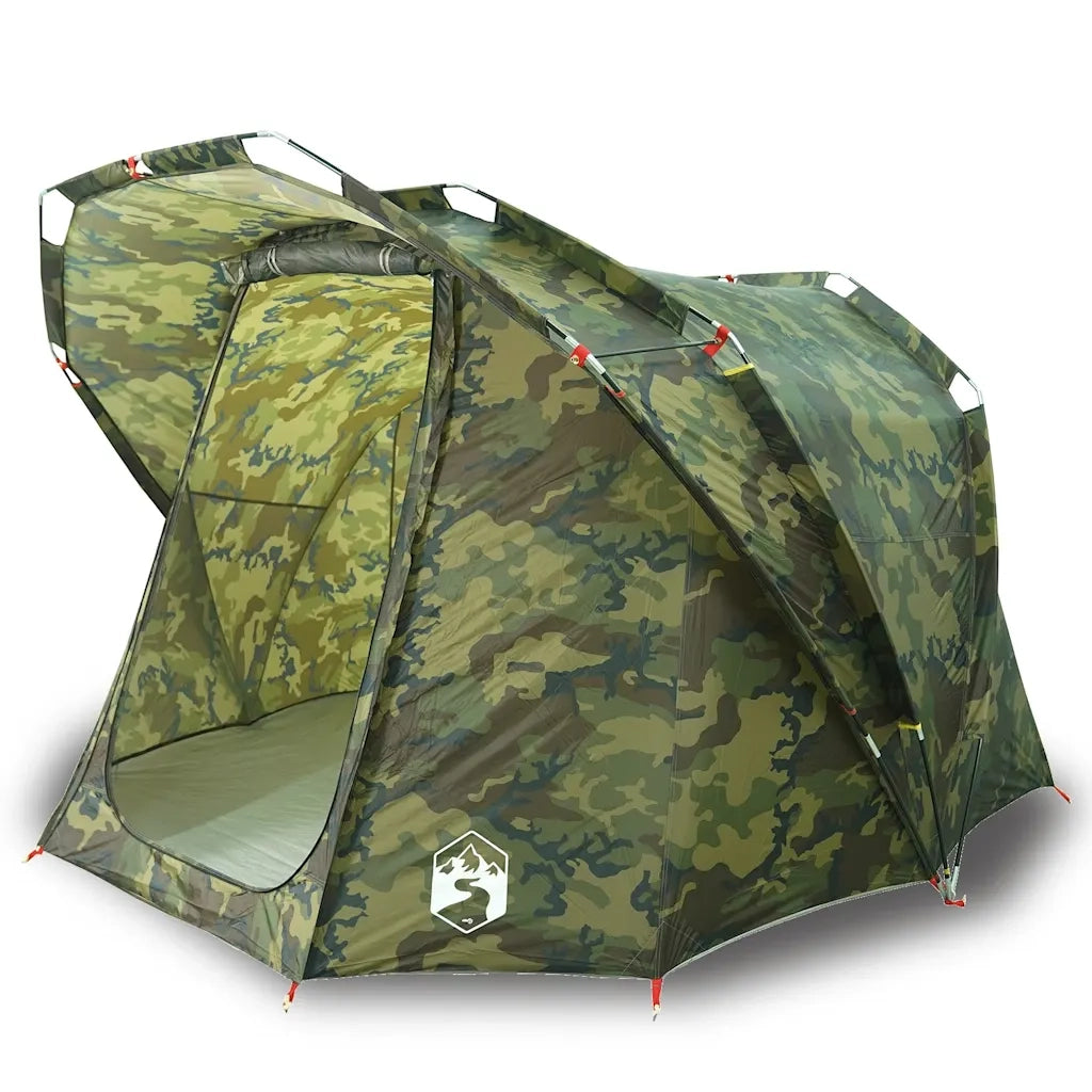 vidaXL Tenda da Pesca per 4 Persone Mimetica Impermeabile