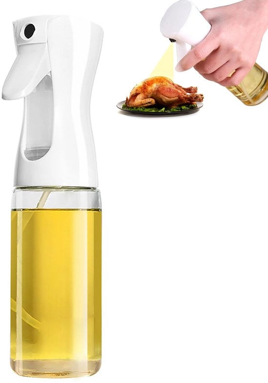Olioverstuiver multifunzionale per cucina, 200 ml, prevenzione perdite di olio, utensile da cucina, da barbecue, da griglia, colore bianco