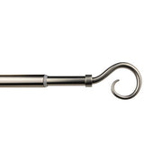 BASTONE METALLO D 12/9  70/120CM RICCIOLO NICHEL- 1,0 pz