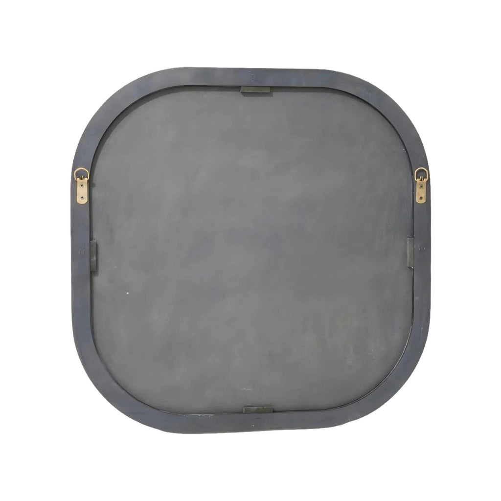 Specchio quadrato decorazione legno, 60cm, verde kaki
