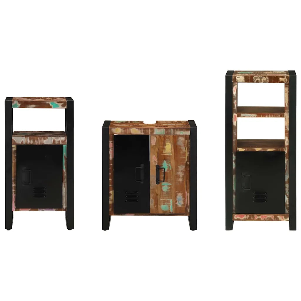 Set di mobili per il bagno 3 pcs Legno Recuperato Massello 3305623