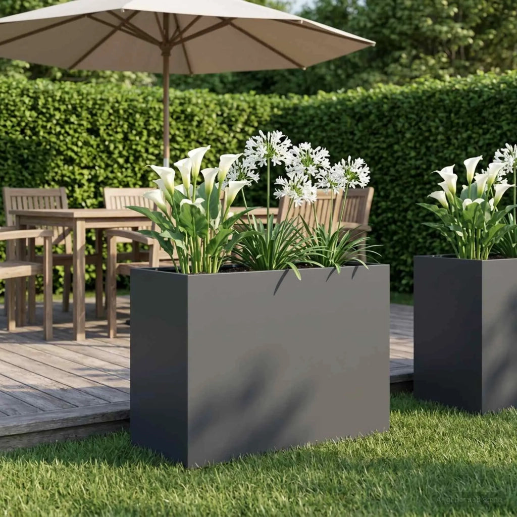 Vaso da giardino Antracite 60 x 30 x 50 cm 8005572