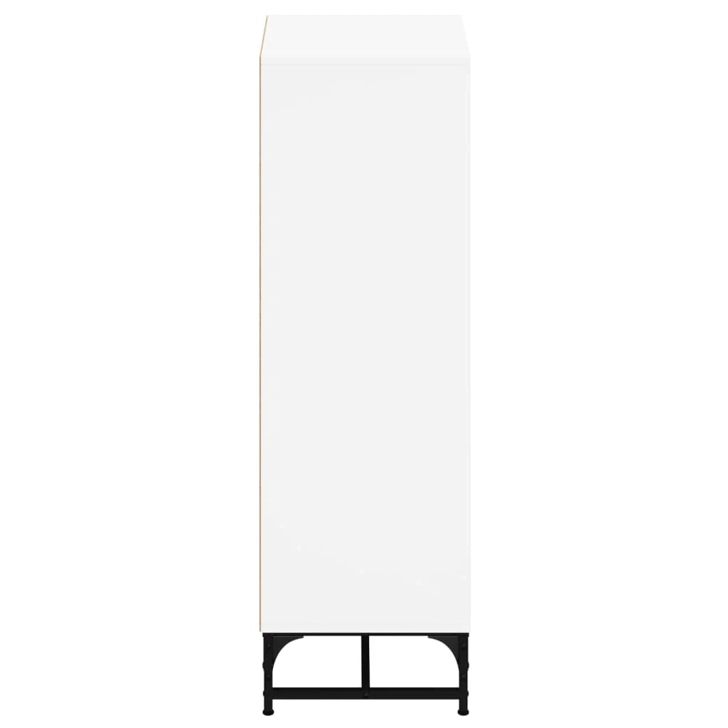Buffet credenza cassettiera mobiletto mobile contenitore organizer per cucina soggiorno salotto con ante in vetro 35 x 37 x 120 cm bianco 02_0030108