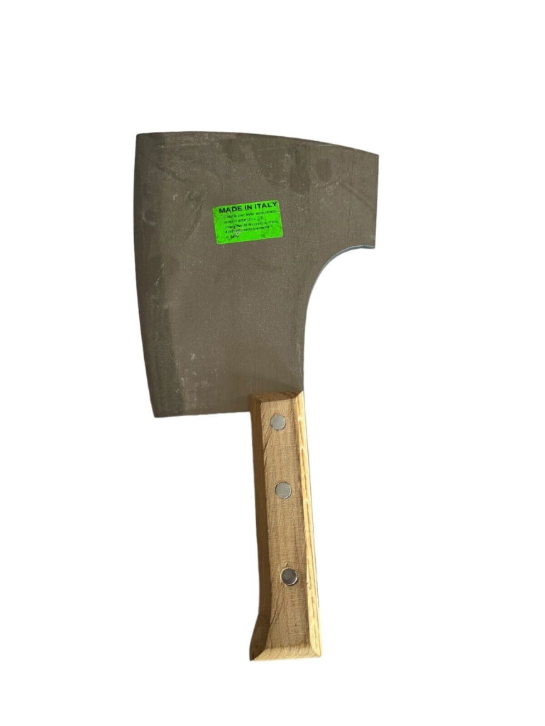 Mannaia Macellaio Tipo Genova 1,5 kg Con Lama in Acciaio con Manico in Legno 23 cm