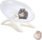 Ferro da esercizio per hamster 18 cm - Trottatrice silenziosa per gerbili, topi e piccoli animali domestici - Bianco