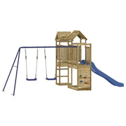 Parco giochi per esterni altalena per arrampicata scivolo altalena robusta giochi da giardino 495 x 339 x 214 cm legno di pino impregnato 02_0004916