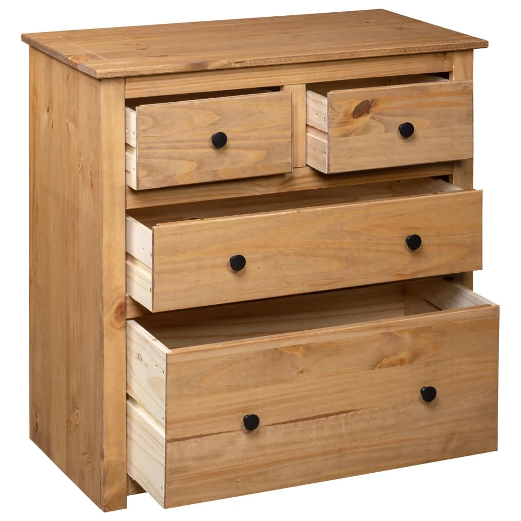 Buffet credenza cassettiera armadio mobile contenitore organizer per cucina soggiorno salotto 80 x 40 x 83 cm Pino gamma Panama marrone 02_0029659