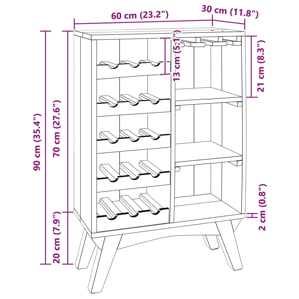 Scaffale Marrone 60 x 30 x 90 cm Legno Recuperato Massello CFW5205315