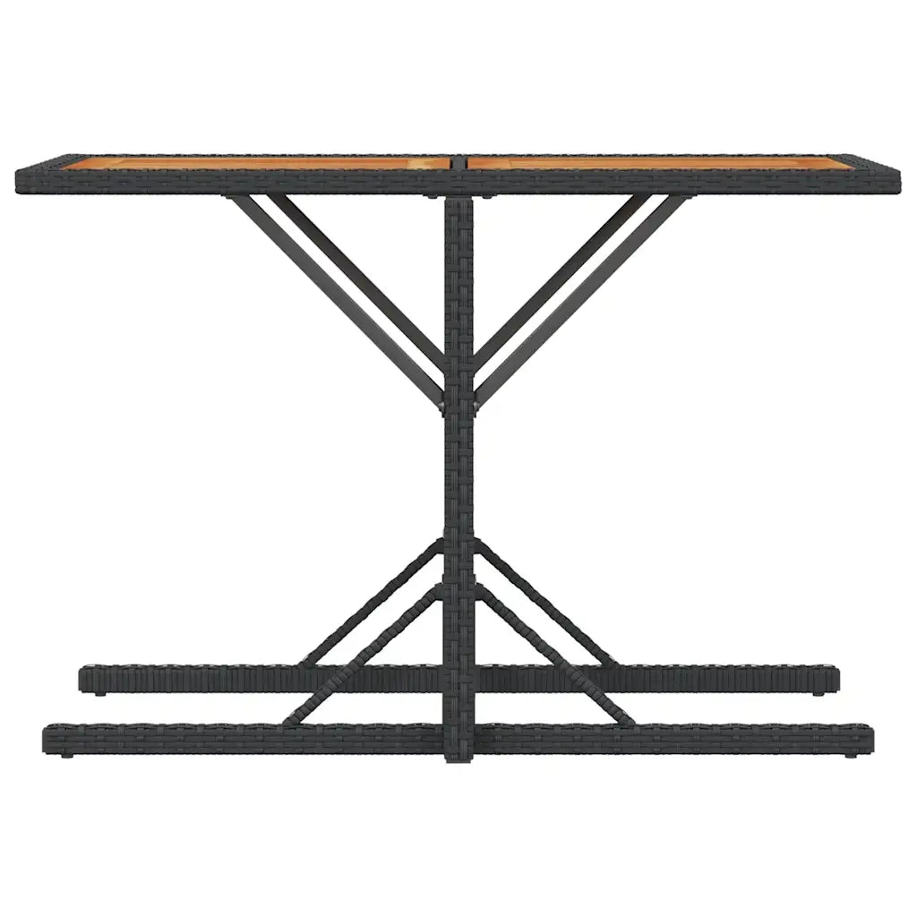 Set da Bistr¨° 3 pz | Set Salotto da Giardino con Cuscini Nero in Polyrattan
