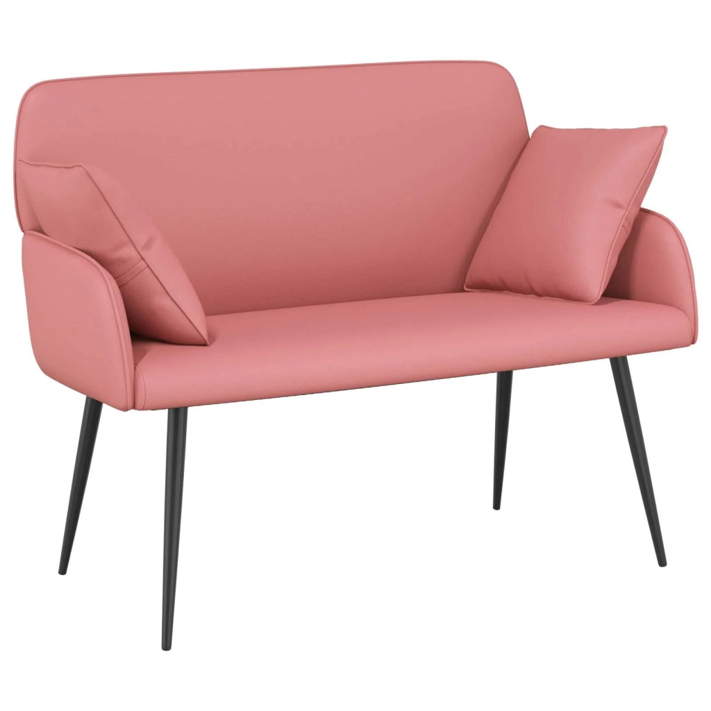 Divano a 2 posti con gambe in metallo 2 posto Rosa Similpelle 42051016