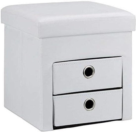 Cassa con coperchio, poltrona pieghevole per testata, imbottita, spaziale, 38 x 38 x 38 cm
