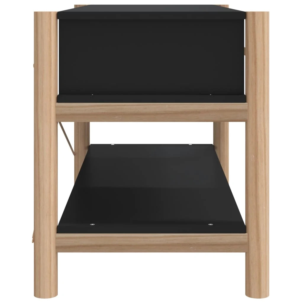 Mobile TV multimediale mensola TV credenza TV sala da pranzo soggiorno camera da letto 82 x 38 x 45 cm legno ingegnerizzato nero 02_0026322