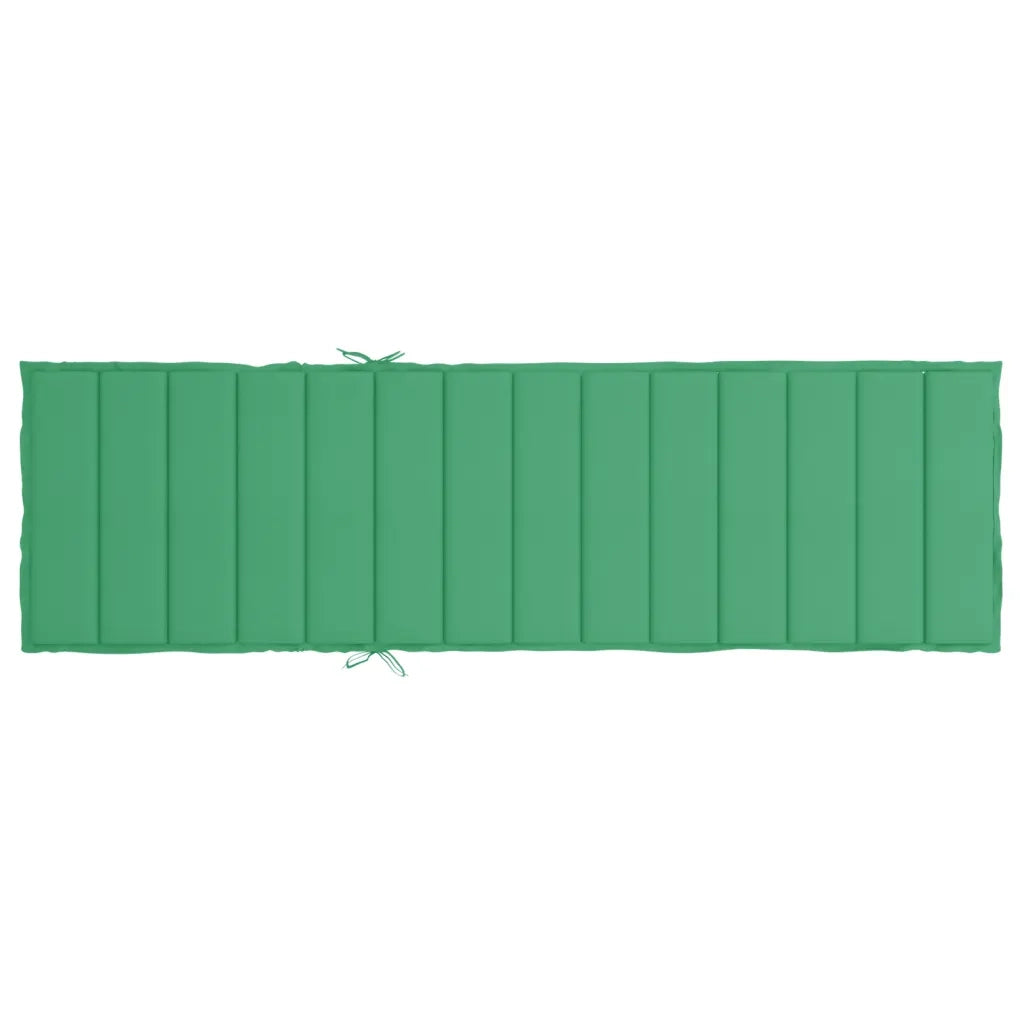Cuscino per Lettino Verde 200x70x3 cm in Tessuto Oxford