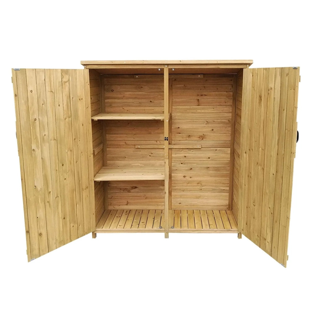 Casetta da giardino con doppie porte 135 x 50 x 162 cm tetto catramato attrezzi 16_0002838
