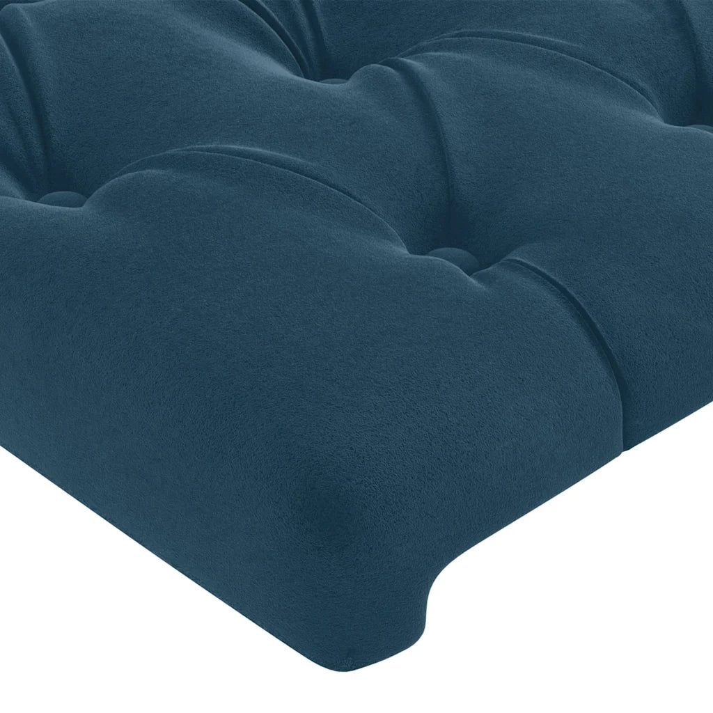 Testiera ad Orecchio Blu Scuro 93x16x118/128 cm in Velluto 3119956