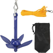 Anello di ancoraggio in alluminio marino - Opzionale - Anello per kayak - Anello in acciaio inossidabile - Anello per pescatori - Incluso cavo e sacchetto di stoccaggio - Anello per barche