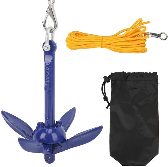 Anello di ancoraggio in alluminio marino - Opzionale - Anello per kayak - Anello in acciaio inossidabile - Anello per pescatori - Incluso cavo e sacchetto di stoccaggio - Anello per barche