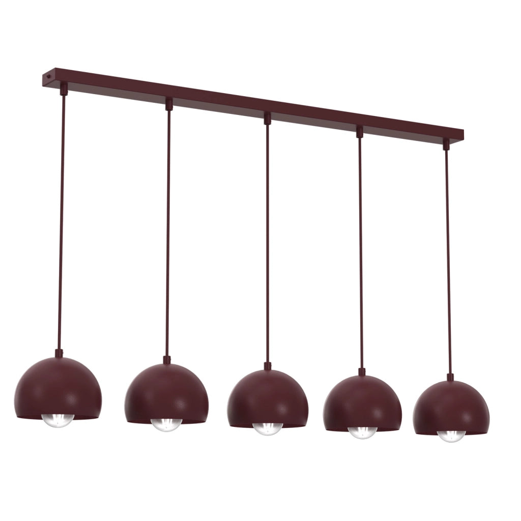 Lampada sospesa Sool 5xE27 bordo metallo Luminex