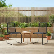 Sedie da giardino 2 pcs Nero 48 x 55 x 89,5 cm Rattan 42025096