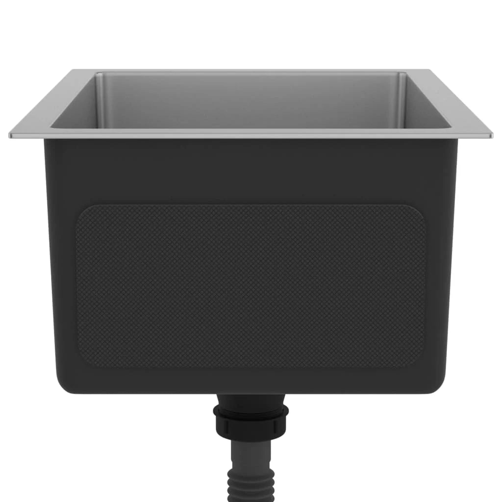 Lavello da cucina fatto a mano 44 x 34 cm acciaio inox argento 02_0002457