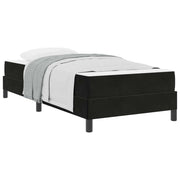 Letto singolo | Letto per adulti | Letto a molle con materasso Nero 100 x 200 cm Tessuto