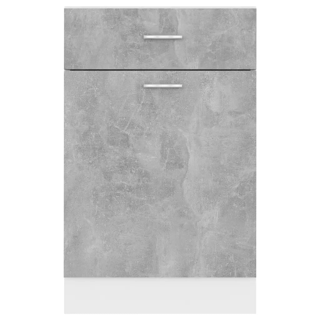 Armadio Inferiore Cassetto Â“LyonÂ” Grigio Cemento 50x46x81,5