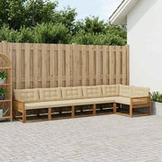 Set di divani da esterno 6 pz Naturale e Beige 3381461