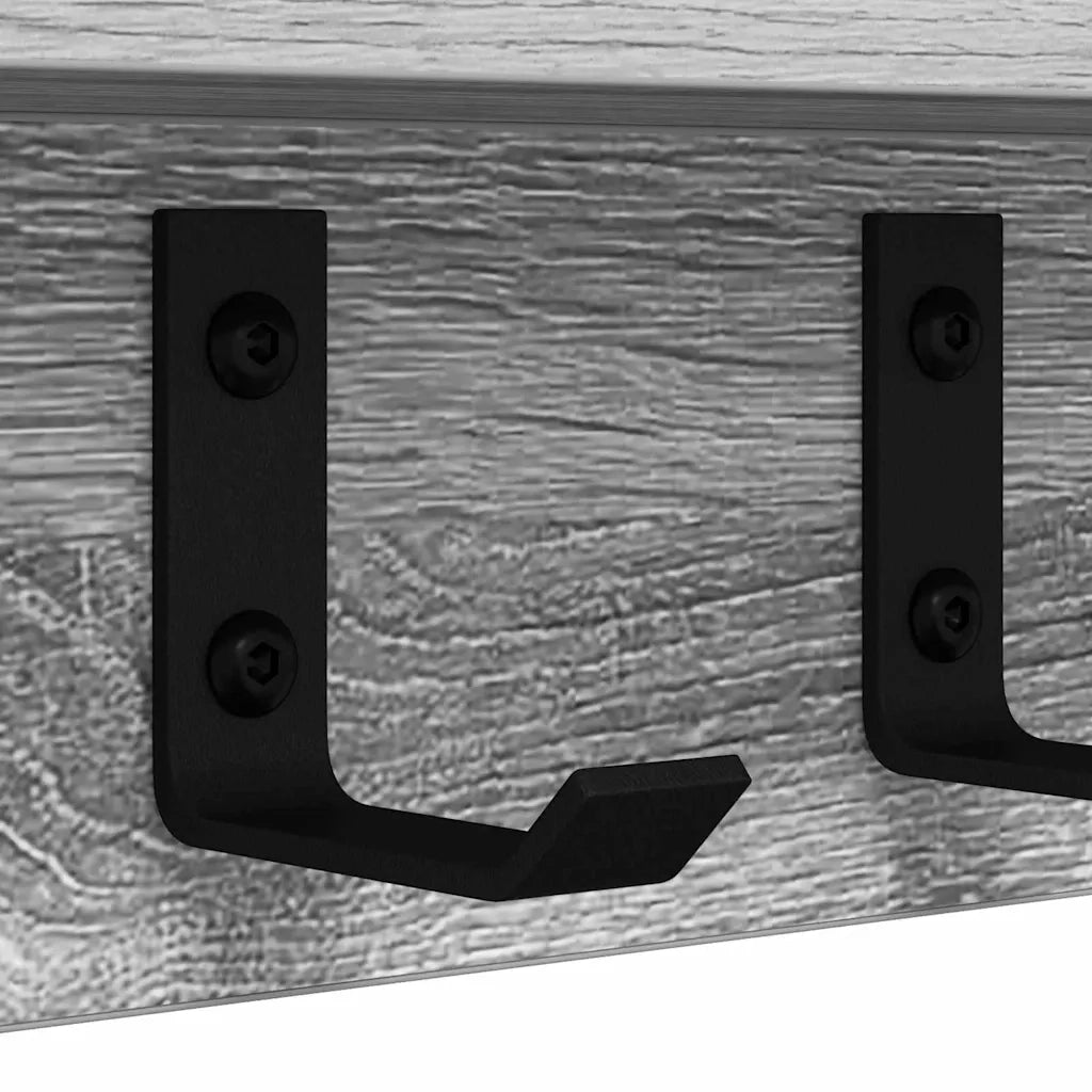 Appendiabiti a muro Grigio Sonoma 100 x 10,5 x 10,5 cm 874376