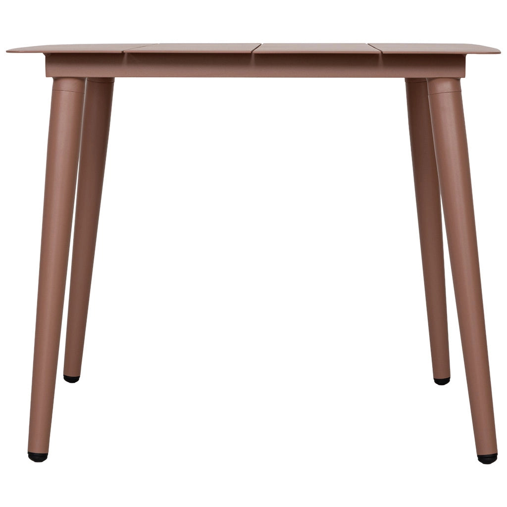 Tavolo in alluminio marrone 90x90x75h cm