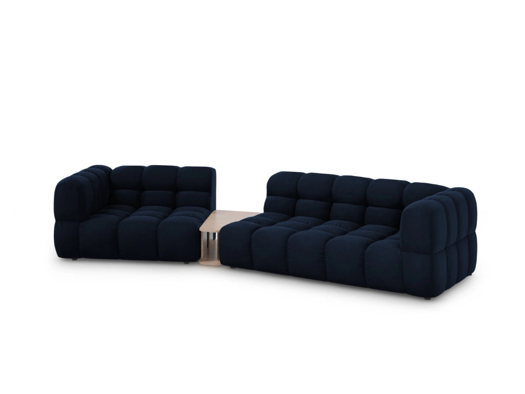 Cosmopolitan Design - Divano modulare sinistro "Sky" 3 posti in velluto blu reale 