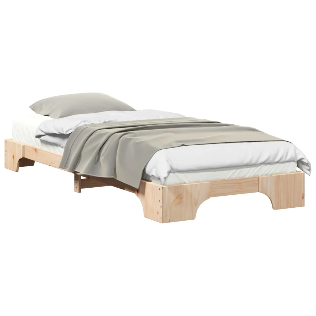 Struttura del letto Marrone 90 x 220 cm Pino massello 872914