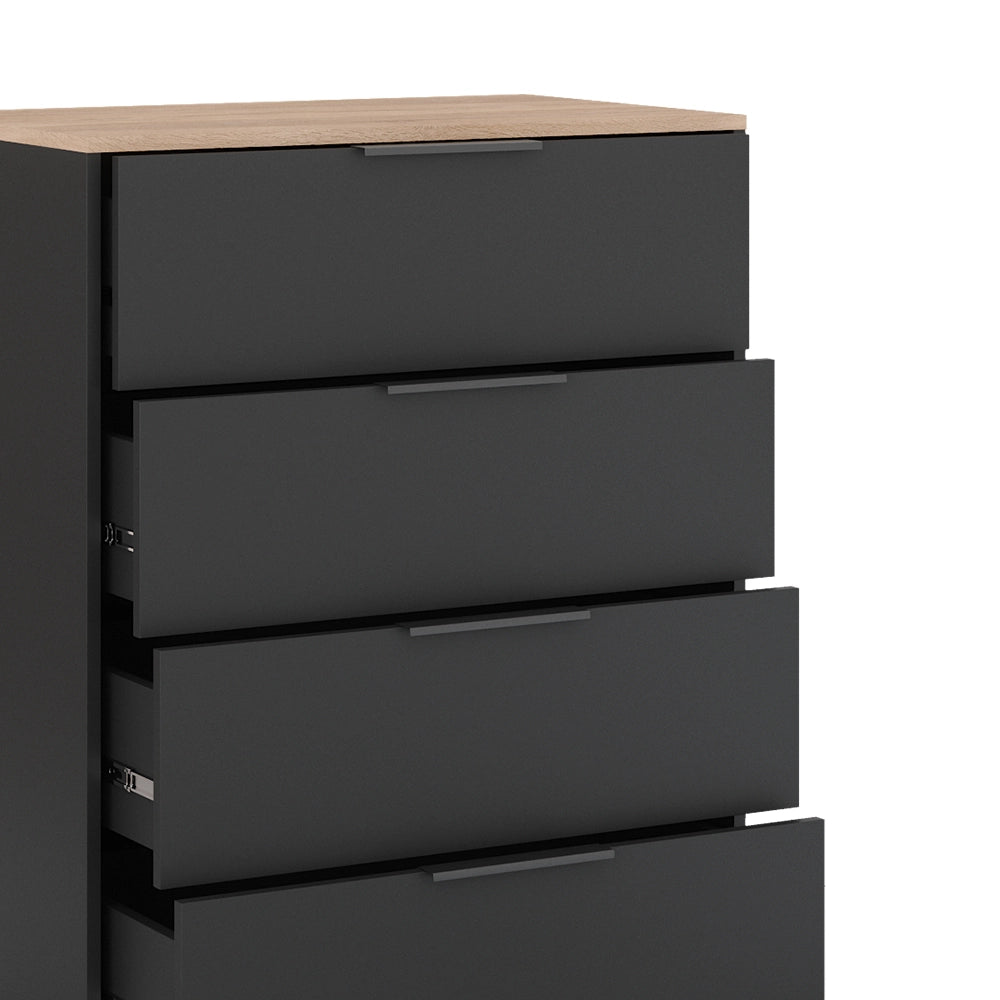 Vicco Credenza Antracite 30 x 83.6 cm con 4 cassetti
