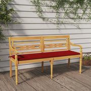 Panchina Batavia con Cuscino Rosso 150 cm Legno Massello Teak 3100832