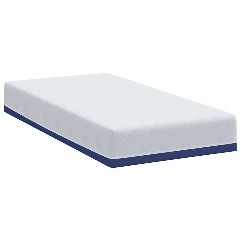 Materasso-Materasso per letto Bianco e Blu 80 x 160 cm Tessuto Jacquard