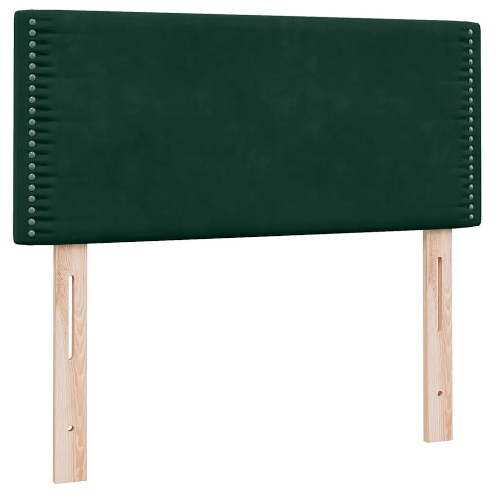 Giroletto a Molle con Materasso Verde Scuro 80x220 cm Velluto
