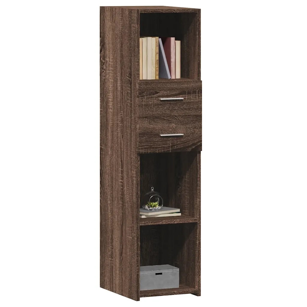 Credenza Rovere Marrone 30x42,5x124 cm in Legno Multistrato 846158